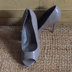 ASOS TAUPE PEEP TOE HIGH HEELS 9 US HIDDEN PLATFOR
